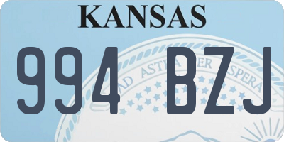 KS license plate 994BZJ