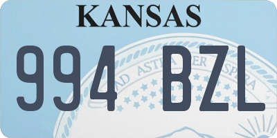 KS license plate 994BZL