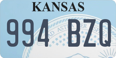 KS license plate 994BZQ