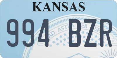 KS license plate 994BZR