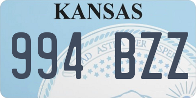 KS license plate 994BZZ