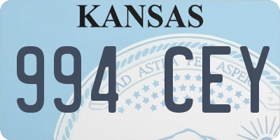 KS license plate 994CEY