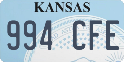 KS license plate 994CFE