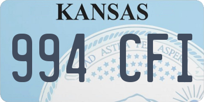 KS license plate 994CFI