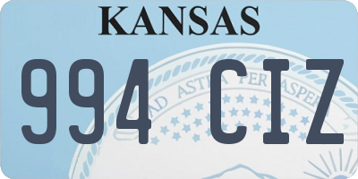 KS license plate 994CIZ