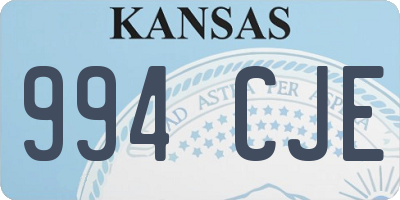 KS license plate 994CJE