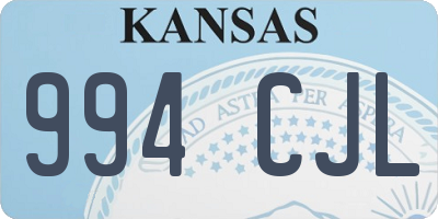 KS license plate 994CJL