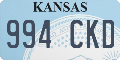 KS license plate 994CKD