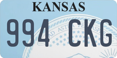 KS license plate 994CKG