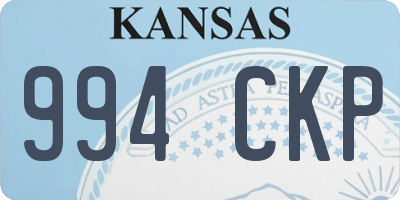 KS license plate 994CKP