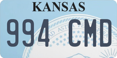 KS license plate 994CMD