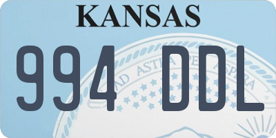 KS license plate 994DDL