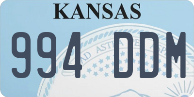 KS license plate 994DDM
