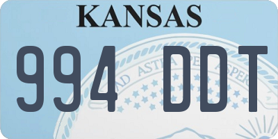 KS license plate 994DDT