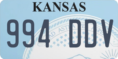 KS license plate 994DDV