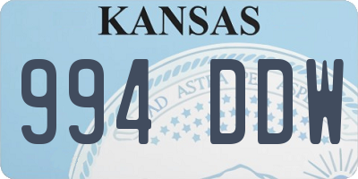 KS license plate 994DDW