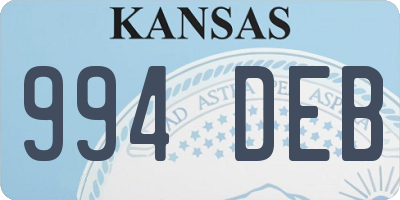 KS license plate 994DEB