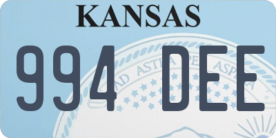 KS license plate 994DEE
