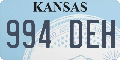 KS license plate 994DEH