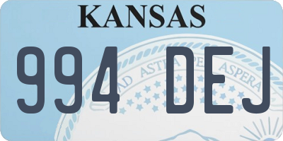 KS license plate 994DEJ