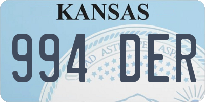 KS license plate 994DER
