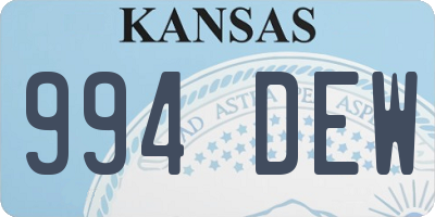 KS license plate 994DEW