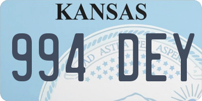 KS license plate 994DEY