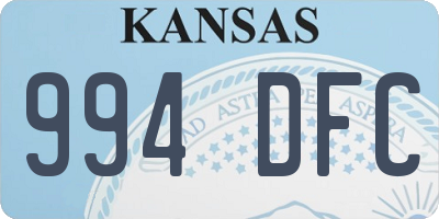 KS license plate 994DFC