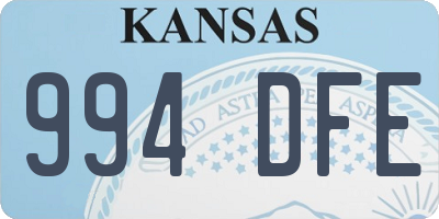 KS license plate 994DFE