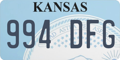 KS license plate 994DFG