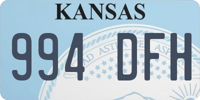 KS license plate 994DFH
