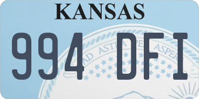 KS license plate 994DFI