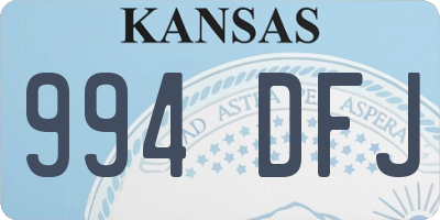 KS license plate 994DFJ