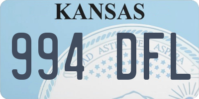 KS license plate 994DFL