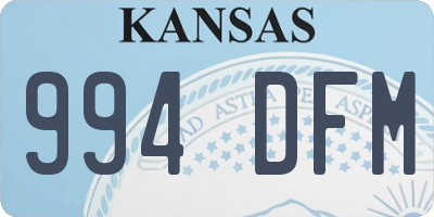 KS license plate 994DFM