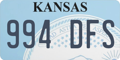 KS license plate 994DFS