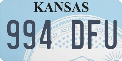 KS license plate 994DFU