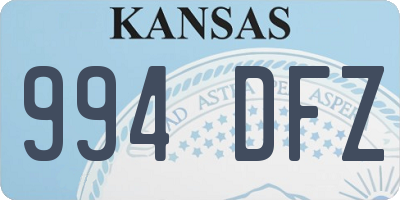 KS license plate 994DFZ