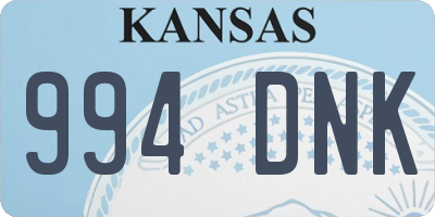KS license plate 994DNK