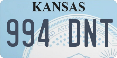 KS license plate 994DNT