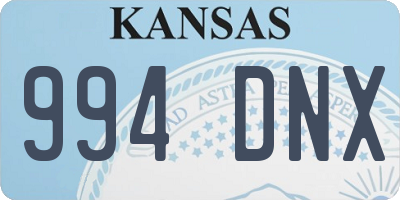 KS license plate 994DNX