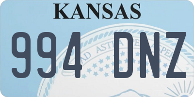 KS license plate 994DNZ