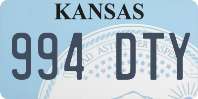 KS license plate 994DTY