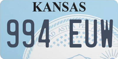 KS license plate 994EUW