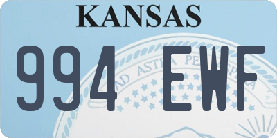 KS license plate 994EWF