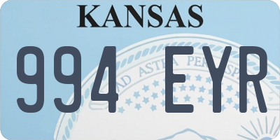 KS license plate 994EYR