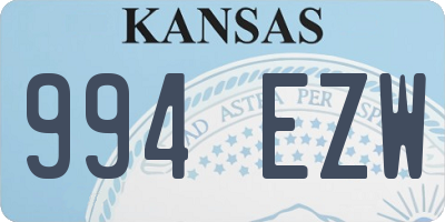 KS license plate 994EZW