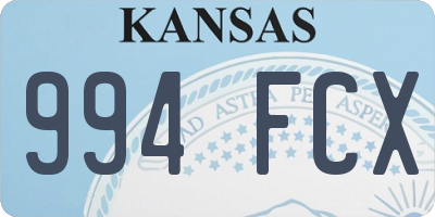 KS license plate 994FCX