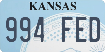 KS license plate 994FED