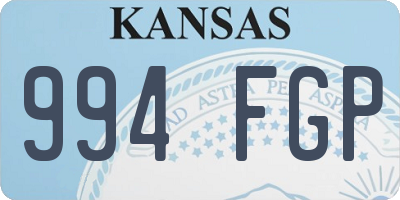 KS license plate 994FGP